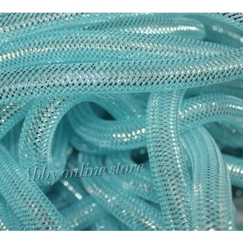 LIGHT BLUE METALLIC MINI TUBULAR CRIN CYBERLOX DREADS FALLS 16mm 60yard