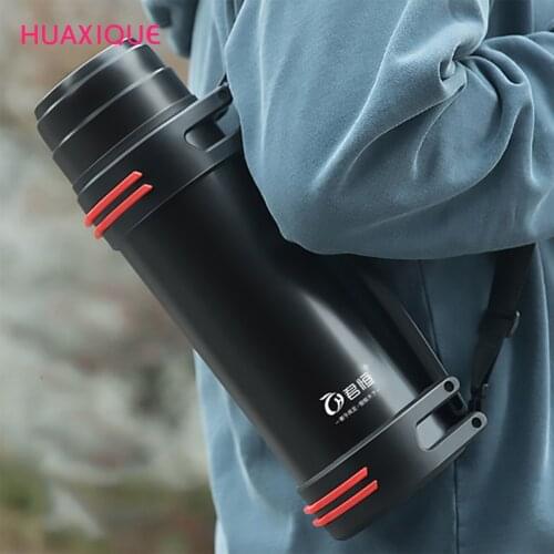 Large-Capacity Stainless Steel Insulation Pot Portable Travel Kettle Tea Vacuum Bottle Outdoor Sports Vacuum Flask Hot Water Cup