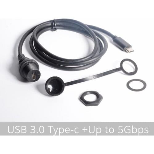 USB-C IP67 Waterproof Cable type-c 3.1 IP 67 Male to Female Panel Mount Water Proof Connector Extension cord 5Gbps