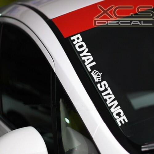 XGS DECAL Car styling decal Royal Stance 58cm x 6cm Tuning car truck windshield vinyl waterproof stickers