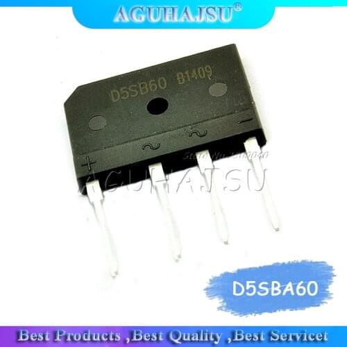 5pcs Rectifier Bridge Rectifier Bridge D5SBA60 D5SB60 Flat Bridge (5A 600V)