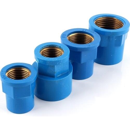 1/2"~1" Brass Female Thread PVC Pipe Quick Straight Connectors 20~32mm Reducing Irrigation Watering Pipe Fittings Joints