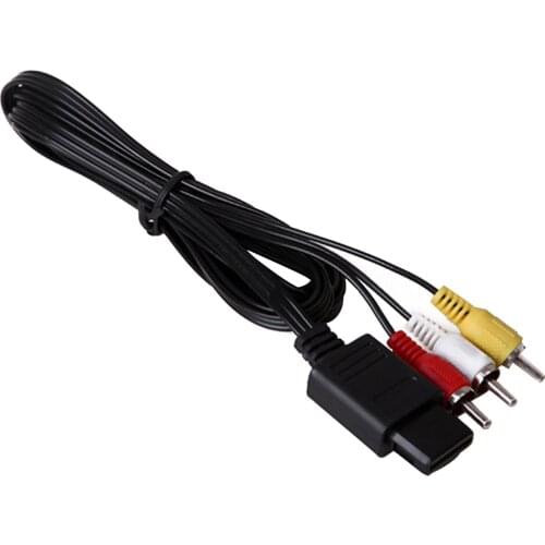 Bevigac 1.8M TV RCA AV Audio Video Stereo Cord Cable For SNES Super Nintendo Nintend GC Video Game cube N64 N 64 Consoles Gadget