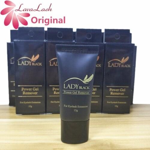 10 Bottles/lot Korea Lady Black Power Gel Remover for Eyelash Extensions 15g Each Bottle Glue Remover False lash glue Remover