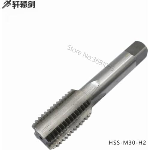 2pc M30 Straight Flute Machine Tap H2 M30x1 M30X1.5 M30X2 M30X3 M30X3.5 Tap High Speed Steel Threading Drill Bit Cutter Tool