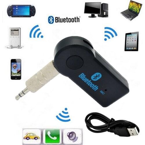 2 in 1 Wireless Bluetooth Music Audio 5.0 Receiver 3.5mm Streaming Auto A2DP Headphone AUX Adapter Connector Mic Handfree Car PC