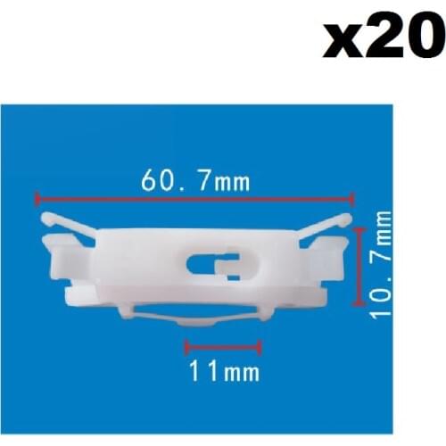20x Nylon For Honda Roof weather strip buckle
