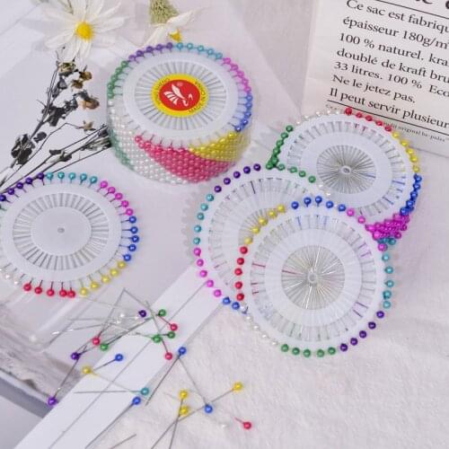 40pcs Ball Pins Multicolor Sewing Straight Quilting Pearl Head Pins for Art DIY Crafts Dressmaker Decoration