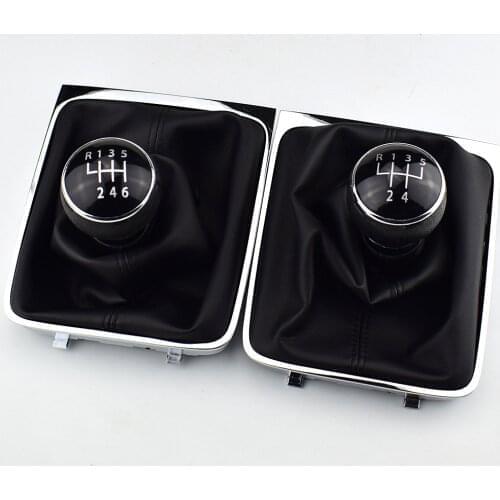 5/6 Speed M Gear Shift Knob Lever Stick Gaiter Boot Cover Collar For Volkswagen VW Passat B6 2005-2011 Car Styling Accessories