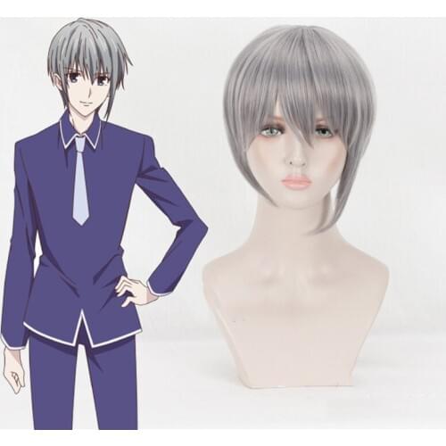 Anime Fruits Basket Cosplay Wigs Yuki Souma Cosplay Wig Heat Resistant Synthetic Wig Hair Halloween Carnival Party Game Wig