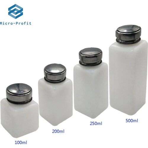 Free shipping Fiber Optic Cleaning Alcohol ,100ml 200ml 250ml 500ml Alcohol Automatic Dispensing Bottle Plastic