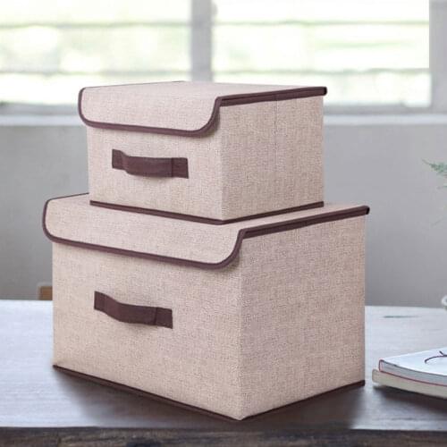 Large Fabric Storage Box Square Foldable Storage Organizers Sealed Dustproof Box Clothes Quilt Storage Baskets With Carry Handle
