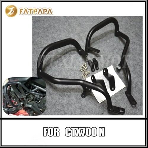 Black Engine Guard Protector Crash Bar For Honda CTX700 CTX700N 2014-2016