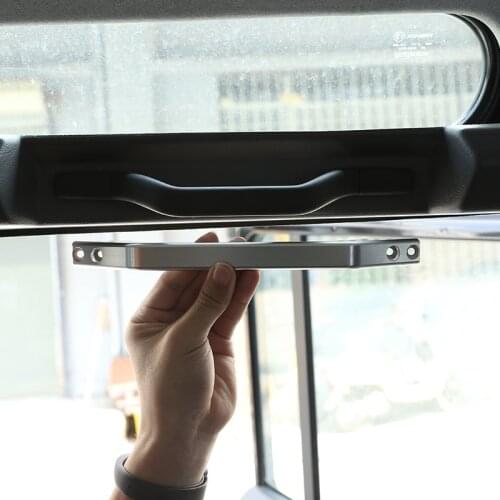 For Land Rover Defender 110 130 2004-2018 Aluminum alloy Silver/Black/Red Car Roof Grab Handle Trim Defender Car Accessories