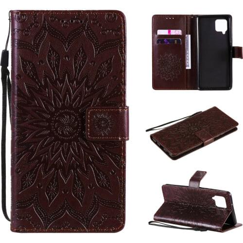 For Samsung M12 2021 Flip Case 3D Emboss Leather Book Coque for Samsung Galaxy M12 Case Samsung M 12 Luxury Shell Funda SM-M127
