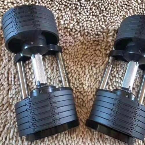 Adjustable Dumbbell Mens Home Fitness Equipment Quick Adjustment Combination Adjustable Dumbbell 20KG