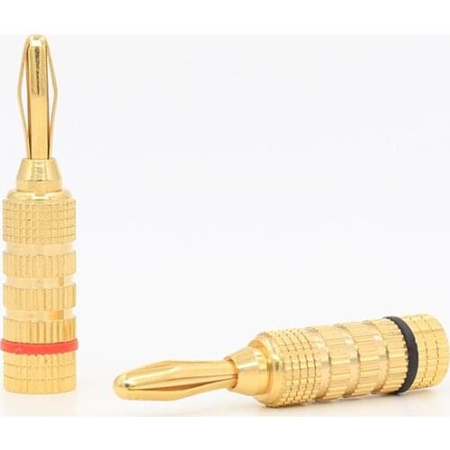 Speaker Terminal banan plug 24K Gold plated Speaker Cable Banana Plug Banana adapter for Speaker cable