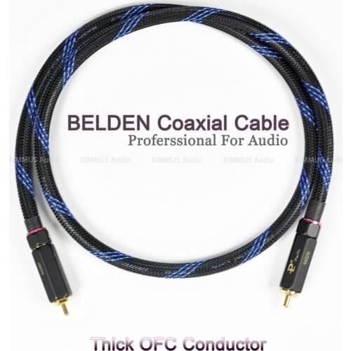 HiFi BELDEN 75 Ohms SPDIF Coaxial Cable RCA Male To Male Coaxial Audio Cable DAC CD Player