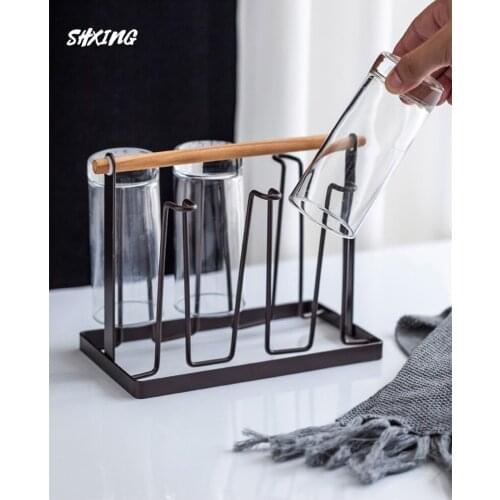 Creative Water Cup Holder Household Cup Holder Rack Living Room Storage Glass Rack Drain Shelf Tray Multi-layer Sub Solid