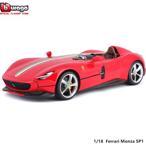 Bburago 1:18 new 2020 Hardcover Edition FERRARI MONZA SP1 Car Static Die Cast Vehicles Collectible Model Car Toys