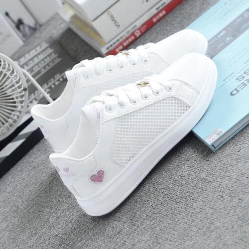 2021 New Flat White Womens shoes, summer net casual shoes, sports shoes hollow womens shoes NVX393