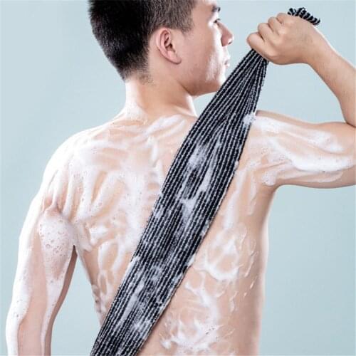 New Style Men Bath Towel Long Strip Back Scrub Back Bath Towel Rubbing Rub Gray Skin Friendly Bath Towel Backrubbing Artifact