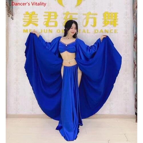 Belly Dance Performance Clothing Suit for Women Top Long Skirt Satin Dance Outfit Customized Adult Child Oriental Dance Clothing