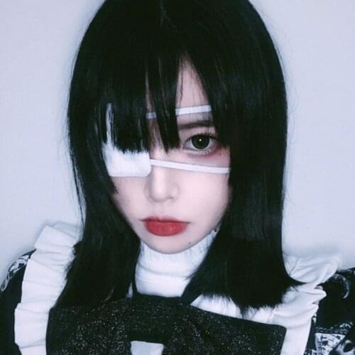 Embroidery Gothic Eye Patches Comfortable Square Single Eye Covers Cosplay Theme Party Accessories Halloween Props