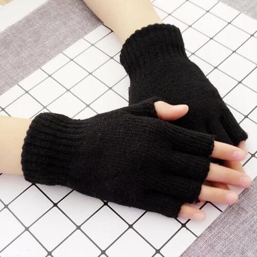 Unisex Gloves Mitten Fingerless Knitted Crochet Half-Fingers Adult Warm Winter Touch Screen Warm Cashmere Half Finger 2021 hot