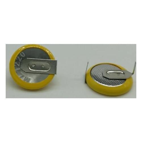 50PCS*ml1220 H 3V rechargeable button battery ML1220 with soldered foot Replace CR1220 VL1220