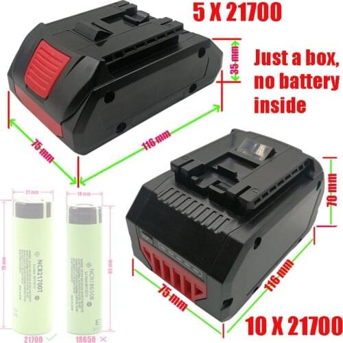 21700 BAT618 Li-ion Battery Plastic Case PCB Charging Protection Circuit Board Shell For Bosch 18V BAT610 BAT609 BAT618G BOX