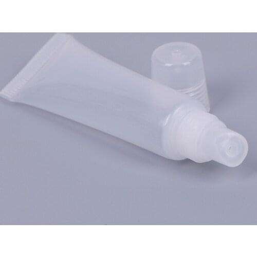 10PCS 8ml/15ml Empty Plastic Tubes Lip Gloss Balm Clear Cosmetic Containers