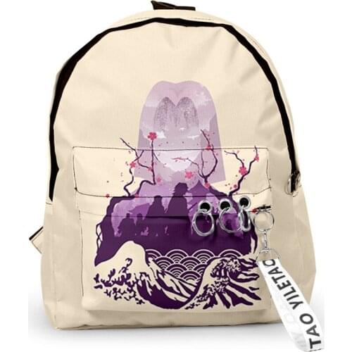 Weysfor Anime Backpack Demon Slayer: Kimetsu no Yaiba Tomioka Giyuu Unisex School Bags Travel Bag Mochila Feminina Notebook Bags