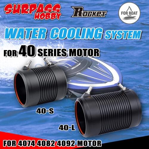 SURPASS HOBBY Rocket 40 Series Motor Water Cooling System Jacket for 4074 4082 4092 RC Boat Brushless Motor Traxxas Slash Scx24