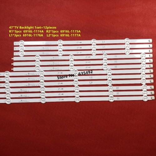 LED Backlight Lamp strip 9leds For LG 47" LCD TV 47LA6200 47LN5400 6916l-1527a 6916l-1528A 6916l-1547A 1529A 6916L-1359A 100%new