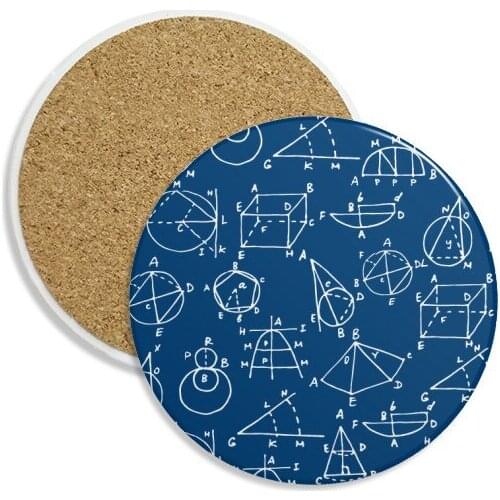 Angle Geometric Mathematical Science Stone Drink Ceramics Coasters for Mug Cup Gift 2pcs