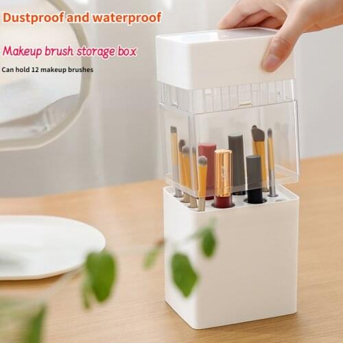Makeup Brush Storage Bucket Dustproof And Waterproof Storage Box Makeup Rack Makeup Storage Box Can Hold 12 Portable