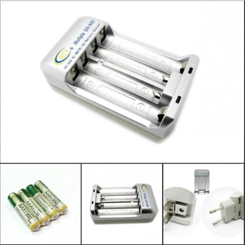 Hi-speed Quick AA AAA Rechargeable Battery BTY Charger +4x AAA 1350 series 350mAh 1.2V NI-MH Rechargeable Battery BTY