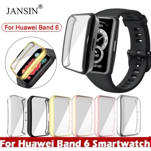Screen Protector Case For Huawei band 6 TPU Protective Shell For huawei band 6 Pro/Honor Band 6 Plating Silicone Watch Bumper