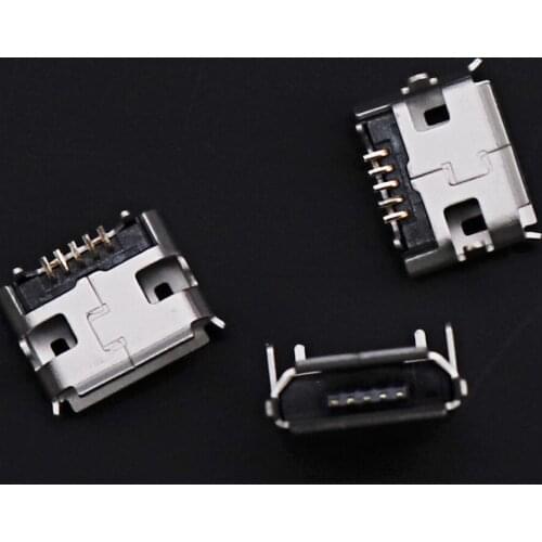 10pcs micro USB 5pin jack Reverse Ox horn Charging Port Plug socket connector mini usb For Huawei 4X Y6 4A P8 C8817 max Lite Pro