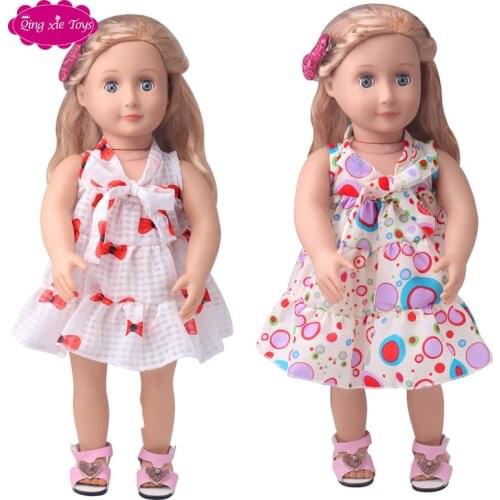 The 18-inch American Doll new dress is also suitable for the 43CM doll wearing accessories for Christmas gifts for girls