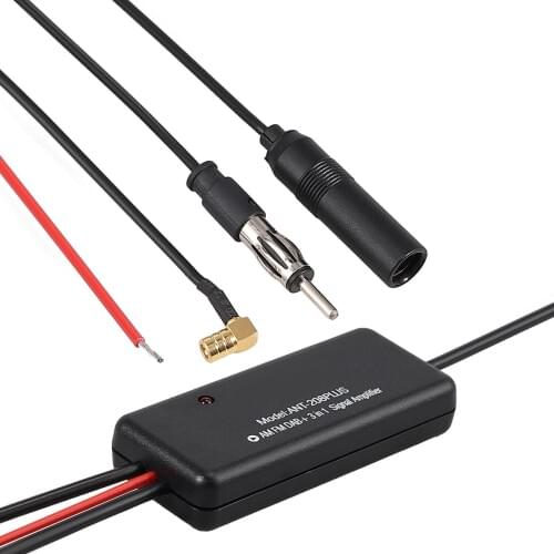 3 In 1 Car DAB AM FM Radio Signal Amplifier 25dB High Gain Car Antenna Aerial Splitter Digital Radio Signal AMP