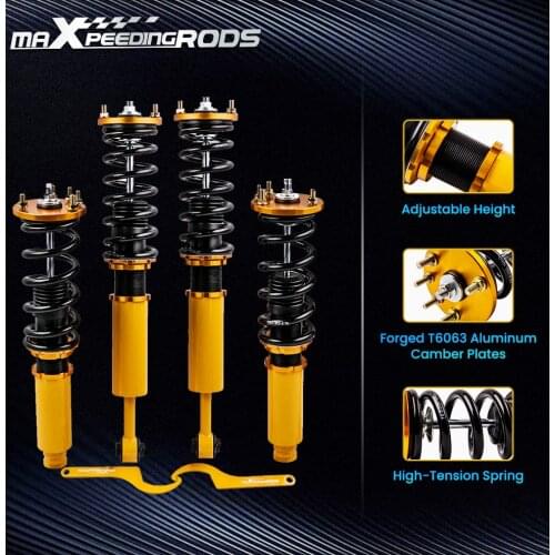4pcs Adj Height Shocks Coilover Assembly Kits for Honda Accord 03-07 Acura TSX 04-08 Suspension