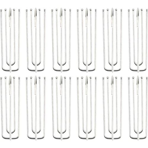 40pcs Durable Curtain 4-Prong Hooks Curtain Hanging Hooks Curtain Accessories Four-Claw Hook, Hardened Four-Prong Cloth Hook