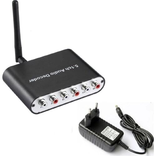 5.1CH Audio Decoder With Bluetooth Receiver Bluetooth DAC Support Volume Control Optical Coaxial to 6 RCA For Amplifier Speaker