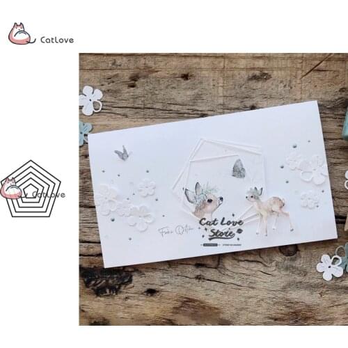 5PCS Tag Frame Metal Cutting Dies Stencils For DIY Scrapbooking Paper Card Decorative Craft Dies Embossing Die Cuts New 2019