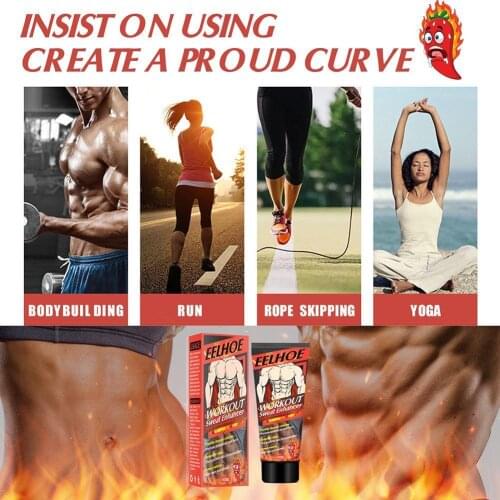 60g Unisex Abdominal Muscle Cream Anti Cellulite Fat Lose Training Weight Lipolysis Burning Cream Body Shaping Waist Slimmi A7N8