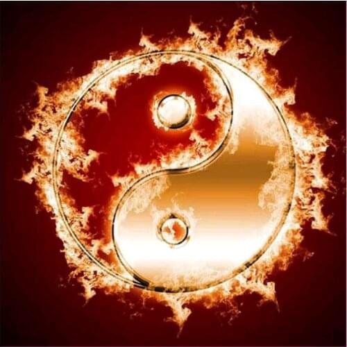 5D DIY diamond painting Chinese style Taiji pattern full diamond embroidery cross stitch rhinestone home decoration