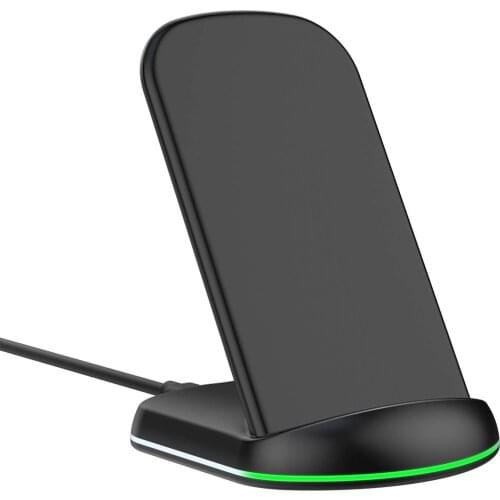 Wireless Charger,CE-Certified 15W Max Wireless Charging Stand, Compatible with iPhone, Galaxy(No AC Adapter)
