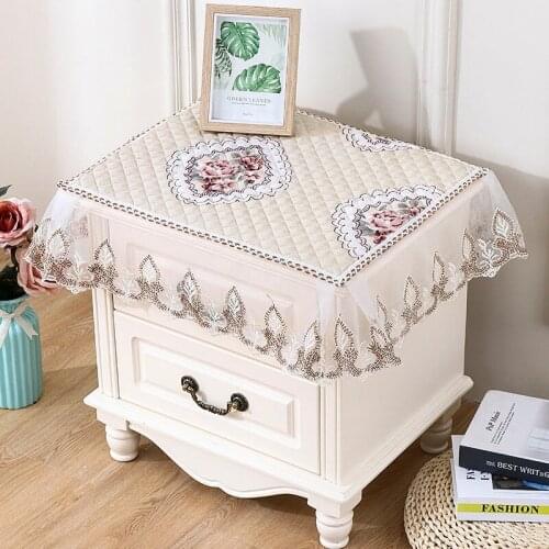 European style bedside table cover cover towel multi-purpose towel cover cloth small table cloth dust-proof towel lace